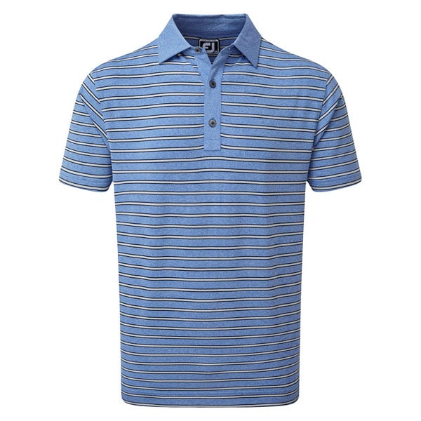 FootJoy Mens Heather Lisle with Stripes Polo Shirt