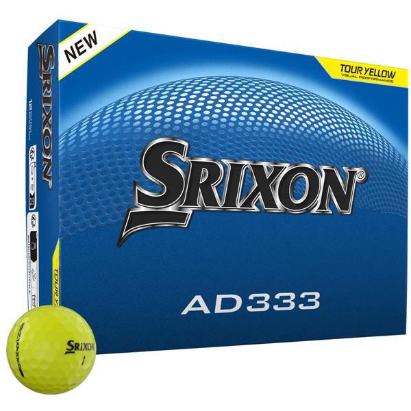 Srixon AD333 Tour Yellow Golf Balls (12 Balls) 2026