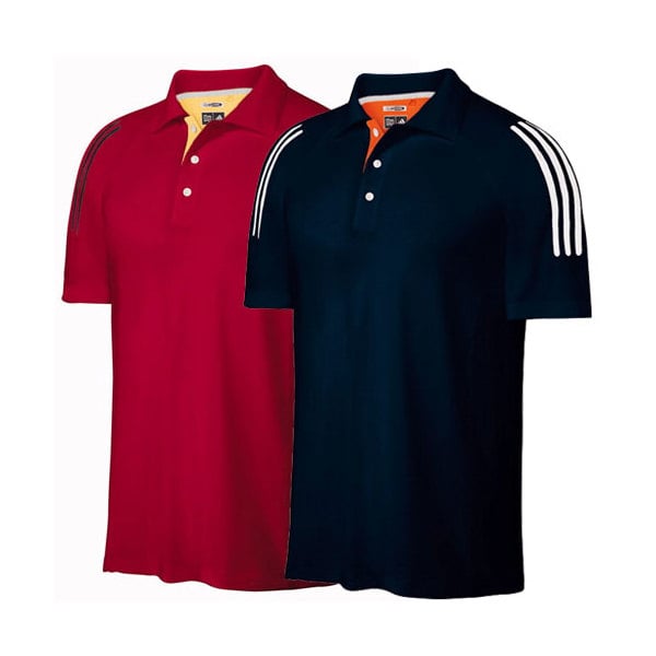 Adidas climacool 3 stripe polo shirt online