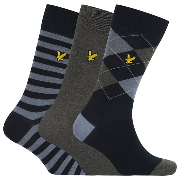 Lyle and Scott Mens Barwood Socks (3 Pairs)