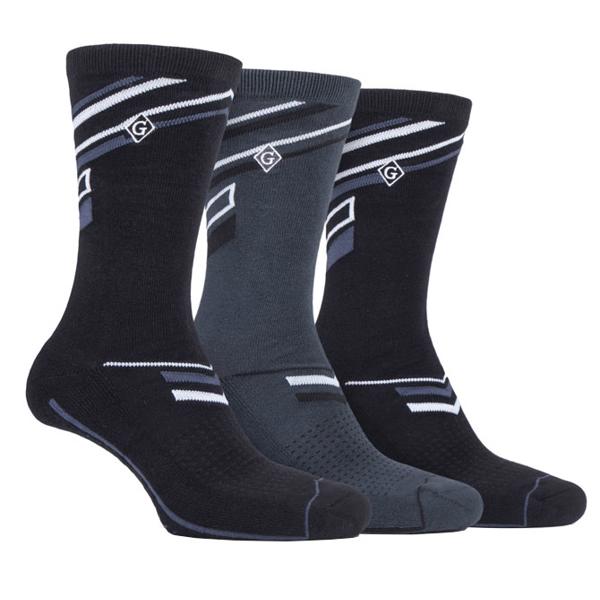 Glenmuir Mens Ben Argyle Jacquard Cotton Socks Gift Box (3 Pairs)