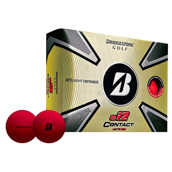 Bridgestone e12 Contact Matte Red Golf Balls (12 Balls)