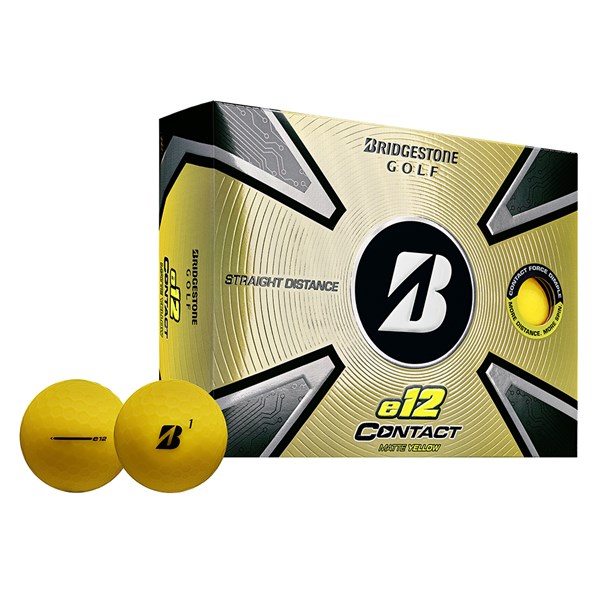 Bridgestone e12 Contact Matte Yellow Golf Balls (12 Balls)