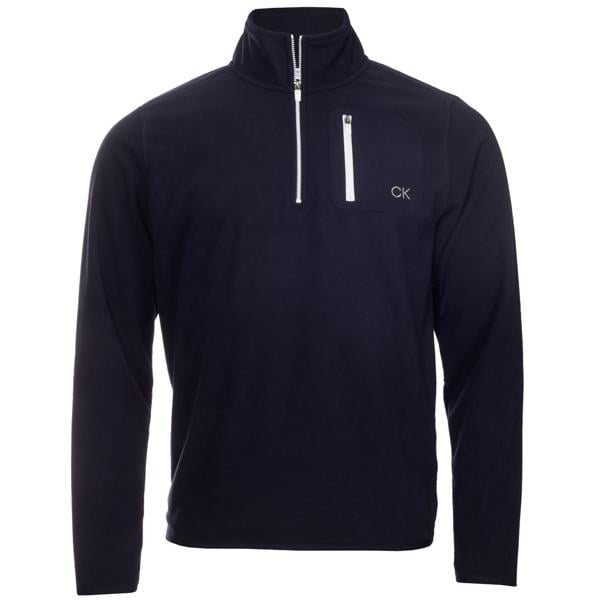 Calvin Klein Mens Planet Half Zip Fleece Pullover - Platinum Collection