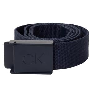 Calvin Klein Mens Monogram Buckle Belt - Platinum Collection