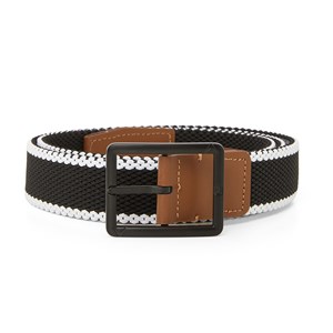 Callaway Mens Striped Stretch Braided Belt