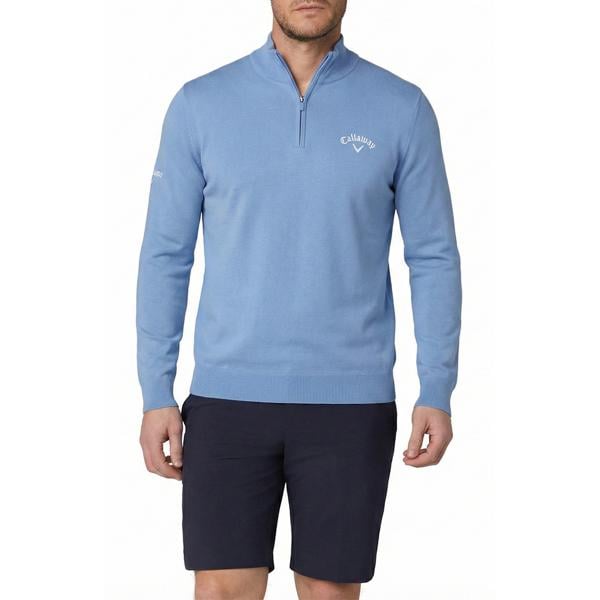 Callaway Mens Blended Merino Quarter Zip Sweater