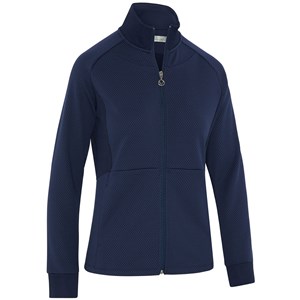 Callaway Ladies Full Zip Hexagon Heather Fleece Jacket