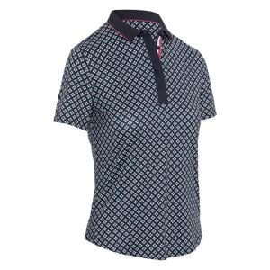 Callaway Ladies Mini Geo Floral Short Sleeve Polo Shirt