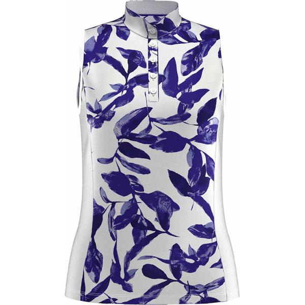 Callaway Ladies Soft Focus Floral Sleeveless Polo Shirt