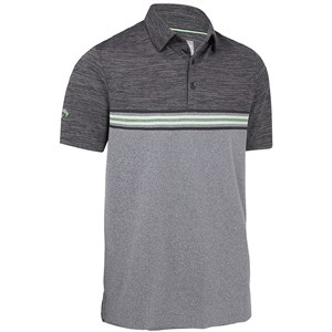 Callaway Mens Heathered Chest Stripe Polo Shirt