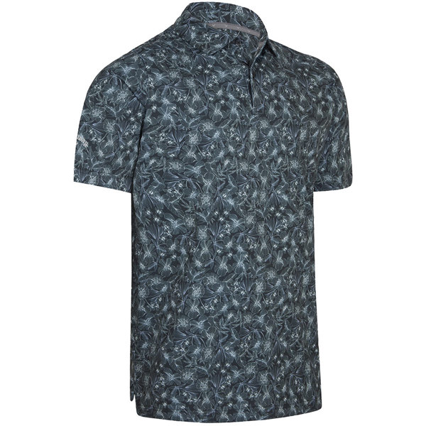 Callaway Mens All Over Outline Floral Print Polo Shirt