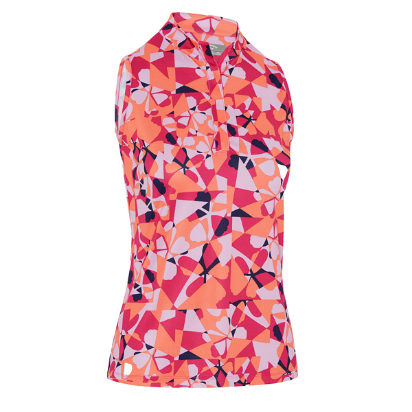 Callaway Ladies Geometric Floral Sleeveless Polo Shirt