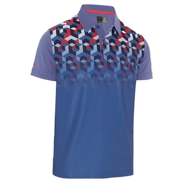 Callaway Mens X-Series Ombre 3D Chev Geo Polo Shirt