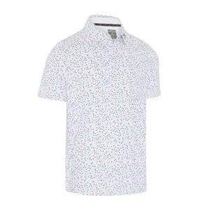 Callaway Mens All-Over Chev Confetti Print Polo Shirt