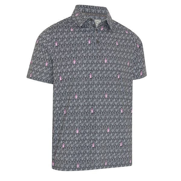 Callaway Mens All-Over Scotch Novelty Print Polo Shirt