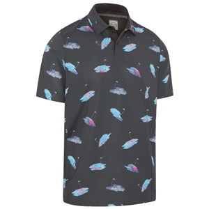 Callaway Mens All Over Golf Novelty Print Polo Shirt