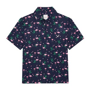 Callaway Juniors All Over Flamingo Printed Polo Shirt