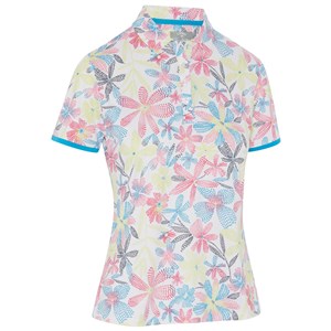 Callaway Ladies Chev Floral Short Sleeve Polo Shirt