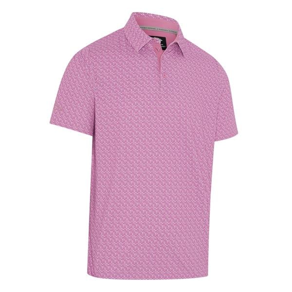 Callaway Mens Timeless Chev Print Polo Shirt
