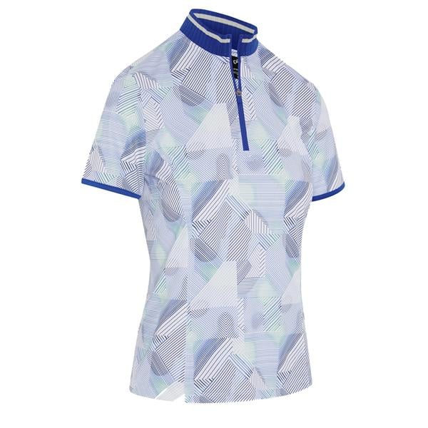 Callaway Ladies Active Geo Print Rib Collar Polo Shirt