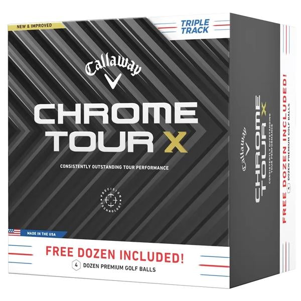 Callaway Chrome Tour X Triple Track Golf Balls (48 Balls) - 4 For 3