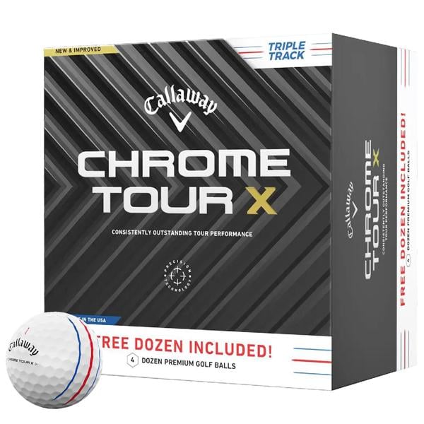 Callaway Chrome Tour X Triple Track Golf Balls (48 Balls) - 4 For 3