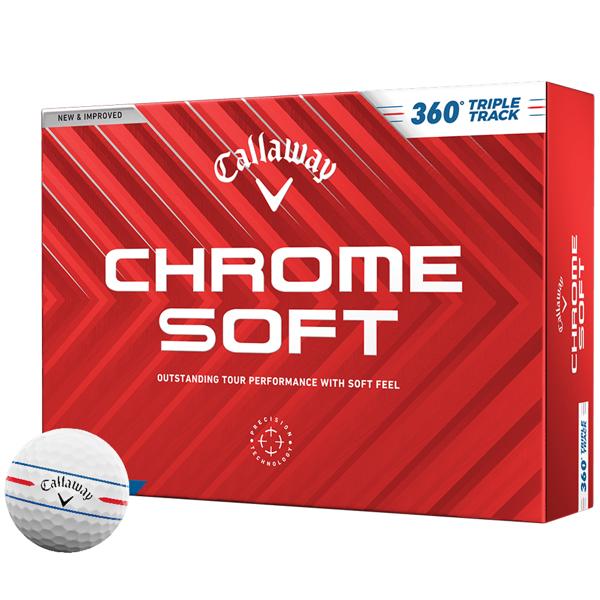 Callaway Chrome Soft 360 Triple Track White Golf Balls (12 Balls)