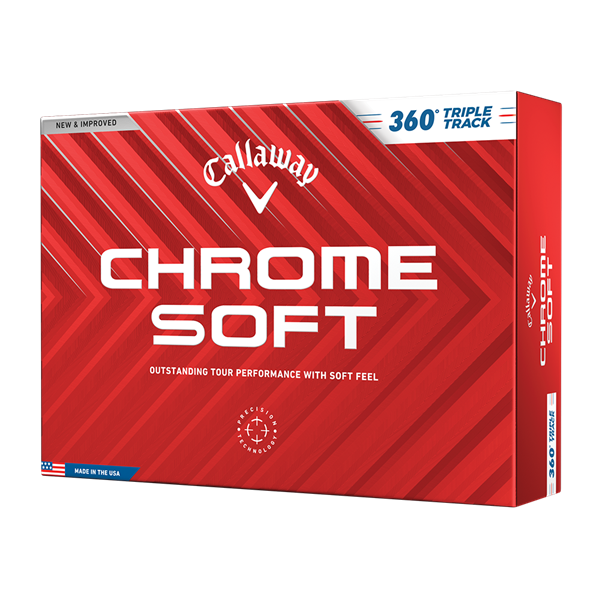 Callaway Chrome Soft 360 Triple Track White Golf Balls (12 Balls) 2024