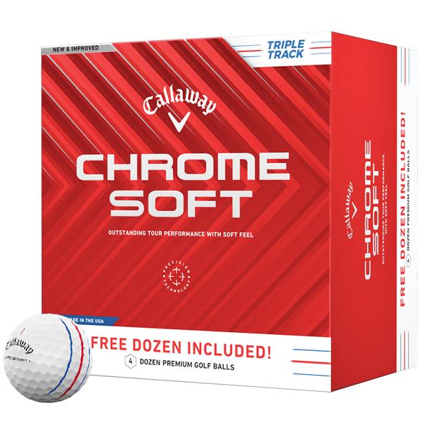 Callaway Chrome Soft Triple Track Golf Balls (48 Balls) - 4 For 3