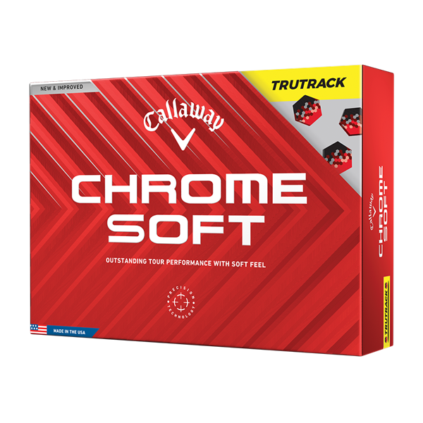 Callaway Chrome Soft TruTrack Yellow Golf Balls (12 Balls) 2024