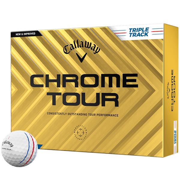 Callaway Chrome Tour Triple Track White Golf Balls (12 Balls)