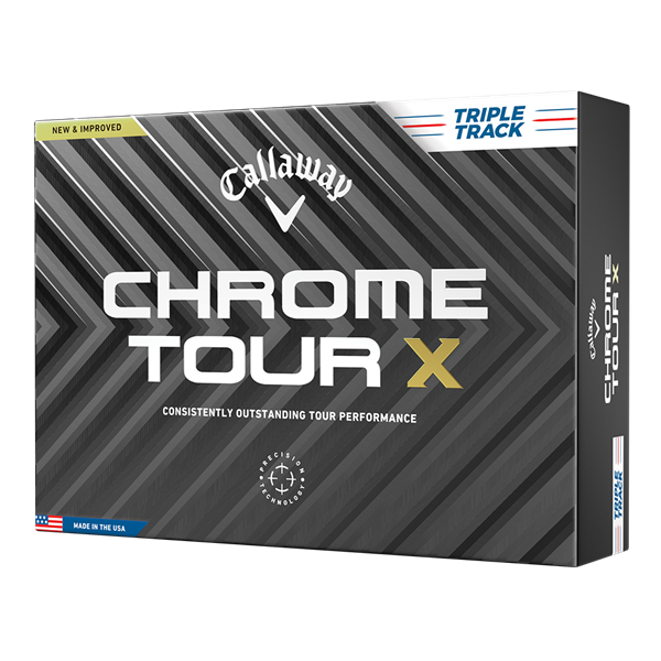 Callaway Chrome Tour X Triple Track White Golf Balls (12 Balls) 2024