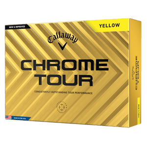 Callaway Chrome Tour Yellow Golf Balls 2024