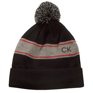 Calvin Klein Mens Stripe Knitted Cuff Beanie Hat