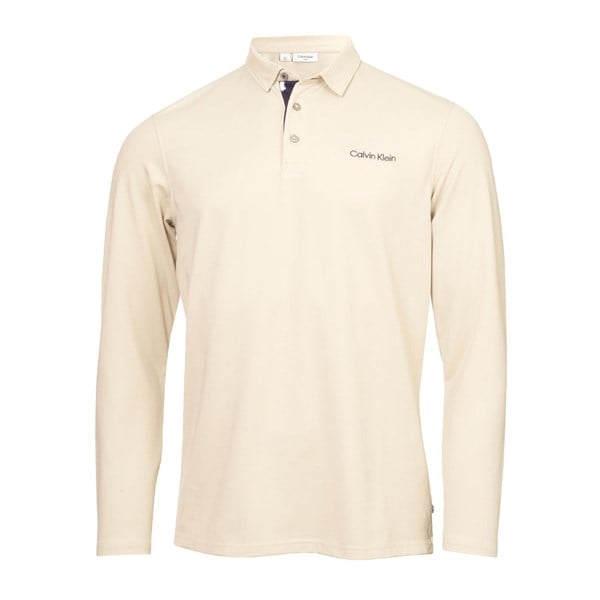 Calvin Klein Mens Medina Long Sleeve Polo Shirt