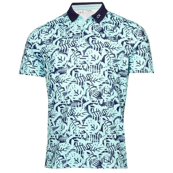 Calvin Klein Mens Abstract Print Polo Shirt