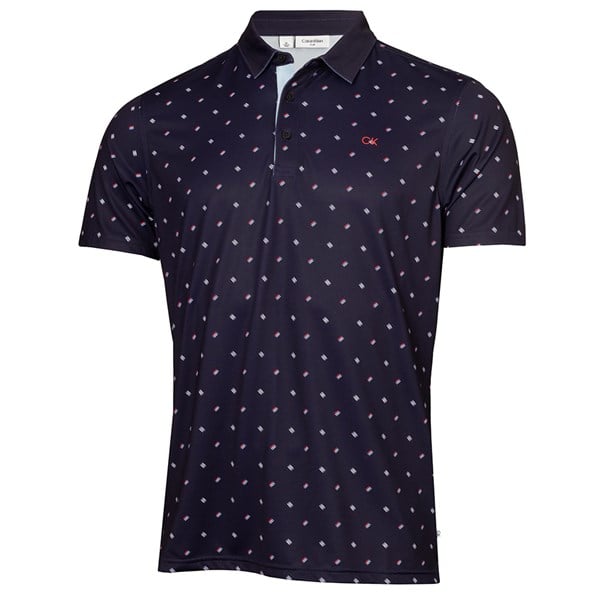 Calvin Klein Mens Treble Strike Print Polo Shirt