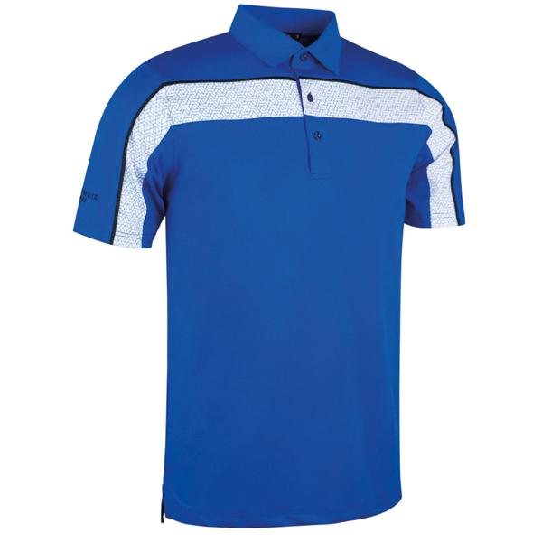 Glenmuir Mens Clyde Chest Stripe Performance Polo Shirt