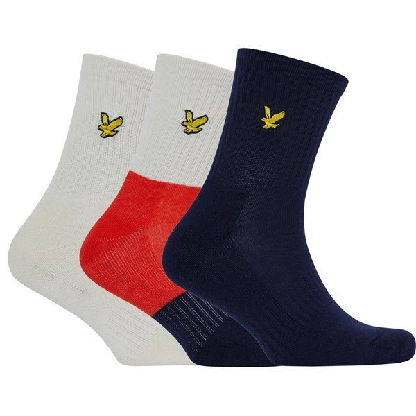 Lyle and Scott Mens Colton Colour Block Sport Socks (3 Pairs)