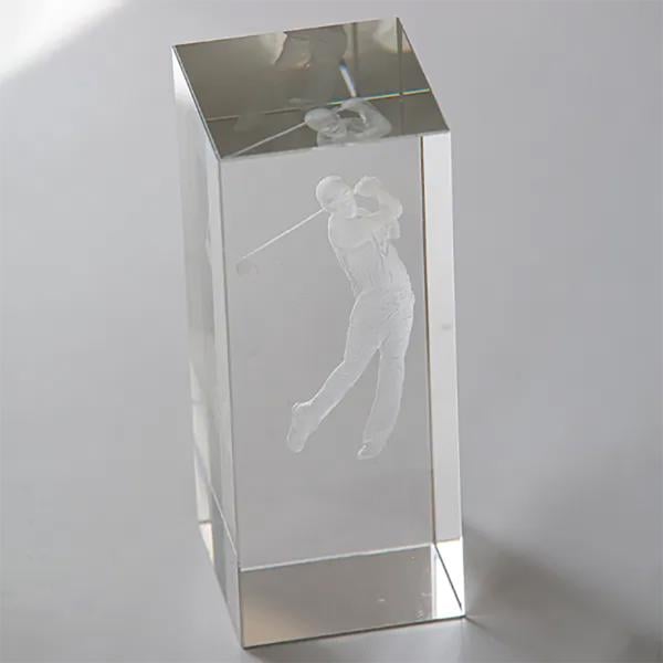 Longridge Crystal Inverness 3D Golf Trophy (120 MM)