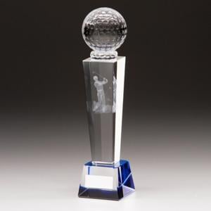 Crystal Golf Ball Trophy