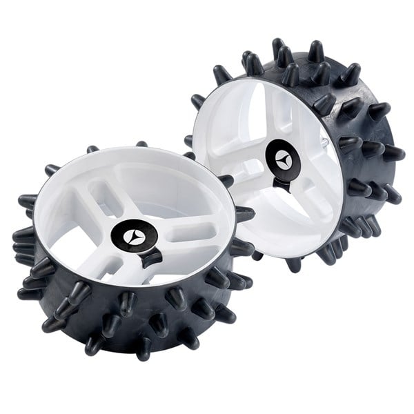 Motocaddy 12V DHC Hedgehog Winter Wheels White (Pair) - Compatible with the DHC 12v Trolleys