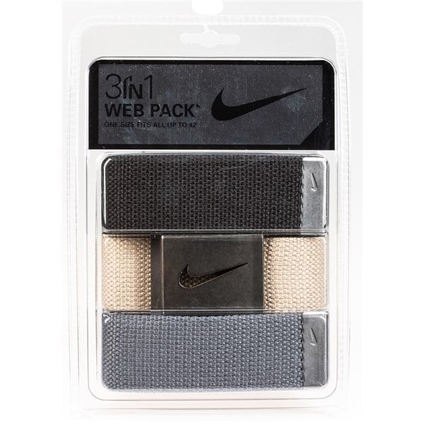 Nike Mens Web Belt - 3 in 1 Pack