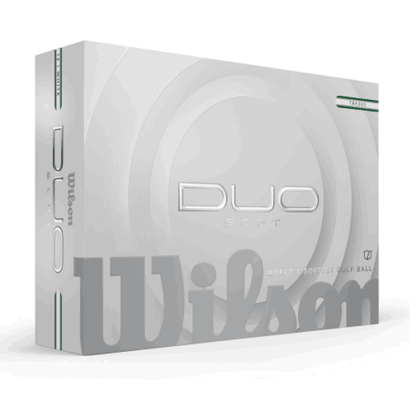 Wilson Duo Soft TRK360 White/Green Golf Balls (12 Balls)