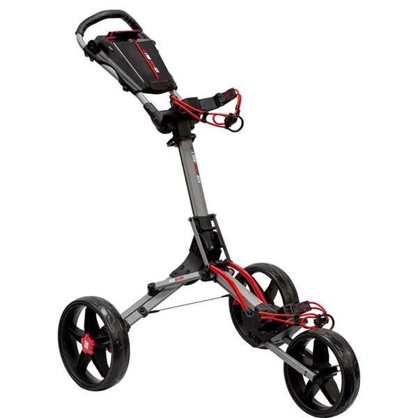 eze glide bolt 2 3 wheel push trolley trezb2 grey red ex2