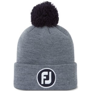 FootJoy Mens Solid Pom Pom Beanie Hat