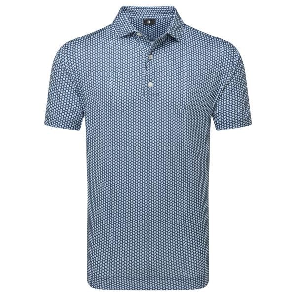 Footjoy Mens Houndstooth Geo Lisle Polo Shirt