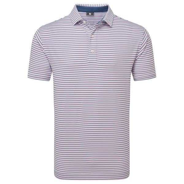 FootJoy Mens Balance Stripe Lisle Polo Shirt