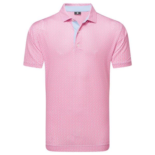 FootJoy Mens Citrus Print Lisle Polo Shirt